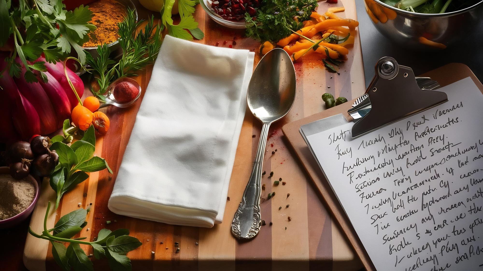 Przykładowe menu i notatki gastronomiczne